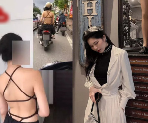 Bất ngờ ngoại hình lẫn danh tính gái đẹp mặc hở phố Xã Đàn