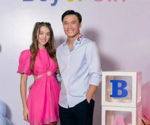 Mang bầu nhan sắc vợ Tây của Bùi Tiến Dũng ngày càng chất