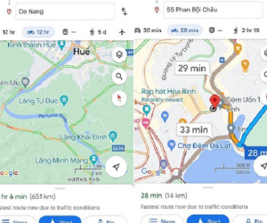 Google Maps thêm tính năng tránh tắc đường tại Việt Nam