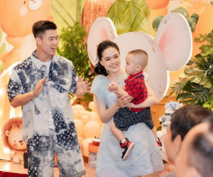 Cầu thủ Duy Mạnh tổ chức sinh nhật hoành tráng cho quý tử đầu lòng