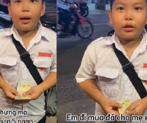 Cậu bé mua trà sữa mặc cả thừa 5 nghìn đồng để mua đồ cho mẹ và cái kết 'cảm lạnh'
