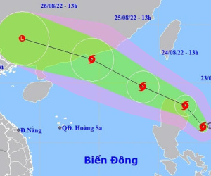 Bão Ma-on di chuyển nhanh và mạnh hơn khi vào Biển Đông