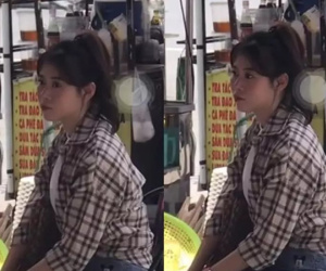 Ngã ngửa nhan sắc hot Tiktok Việt Phương Thoa khi bị chụp lén