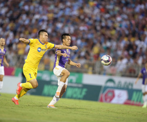 SLNA chặn đứng mạch toàn thắng của Hà Nội FC
