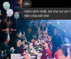 Được mời đi dự sinh nhật tặng quà 1 củ, hôm sau bạn thân nhắn tin đòi chia tiền ăn, cô gái làm một việc khiến dân tình vỗ tay rần rần