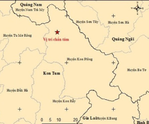 Lại liên tiếp xảy ra 3 trận động đất ở huyện Kon Plông, tỉnh Kon Tum