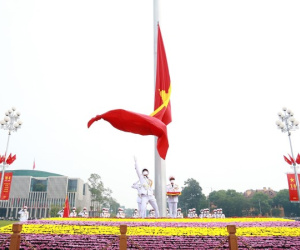 Lễ thượng cờ dịp Quốc khánh ở quảng trường Ba Đình