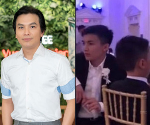 2 quý tử nhà Mạnh Quỳnh hiếm hoi lộ diện, cậu cả được nhận xét là 'phiên bản nâng cấp' của nam danh ca