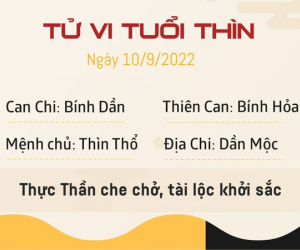Tử vi thứ 7 ngày 10/09/2022 của 12 con giáp: Dậu kinh doanh thuận lợi, Sửu tinh thần sa sút