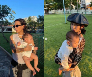 Sau nhiều ngày ồn ào, Decao và bạn gái đăng loạt ảnh gia đình hạnh phúc nhưng dân tình lại chỉ tập trung vào kiểu tóc của nhóc tì