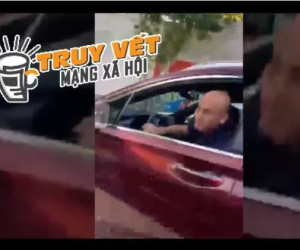Clip: Người xưng 'chánh thanh tra' chạy ngược chiều, nhổ nước bọt, chửi thề