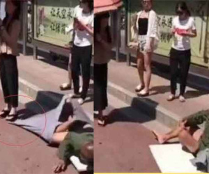 Chẳng may giẫm lên quần của người ăn xin tàn tật, cô gái 'lỡ tay' bóc trần cả một vở kịch khiến ai nấy ngỡ ngàng