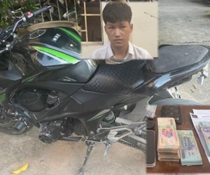 Đục két sắt trộm 1 tỷ đồng đi mua mô tô phân khối lớn