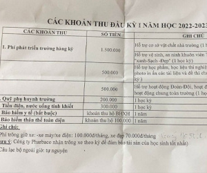 Phụ huynh choáng váng khi ước tính đóng thêm gần 10 triệu đồng mỗi năm