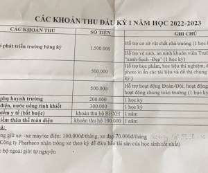 Một trường học ở TP.HCM cấm thu tất cả các loại quỹ, kể cả quỹ phụ huynh