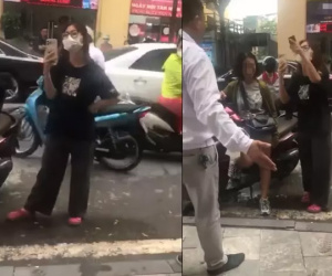 Cho thú cưng 'xả' bừa bãi, cô gái còn đốp chát chửi người nhắc