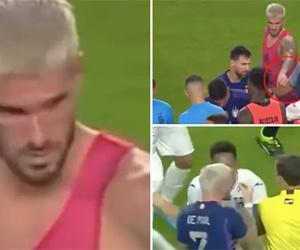 Messi có 'vệ sĩ' thứ thiệt trên tuyển, được đối thủ xúm lại xin chụp ảnh