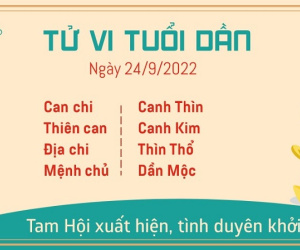 Tử vi thứ 7 ngày 24/09/2022 của 12 con giáp: Dần đón tài lộc, Thìn đề phòng mất tiền