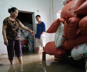 Lũ lên nhanh, dân khóc ròng xót hơn 20 tấn thóc bị nhấn chìm