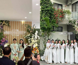 Dàn phù dâu toàn Hoa hậu cực phẩm trong đám hỏi Bình An - Phương Nga