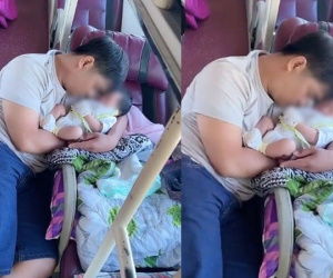 Thông tin trái chiều xung quanh câu chuyện bố một mình chăm con 15 ngày tuổi trên xe khách vì mẹ bỏ đi