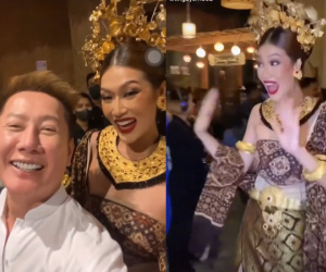 'Miss đệ nhất danh hài' là Thiên Ân, tạo nét nhí nhố với ông Nawat ngay trong cánh gà khiến fan ngơ ngác