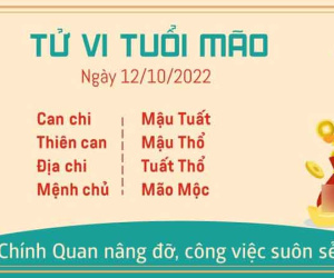 Tử vi thứ 4 ngày 12/10/2022 của 12 con giáp: Dần tài lộc xán lạn, Thìn hao tài tốn của