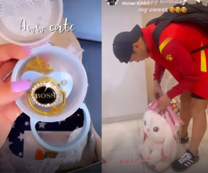 Bùi Tiến Dũng khui quà xịn sò mẹ vợ tặng cháu ngoại sắp ra đời