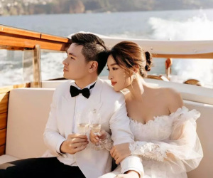 Phản ứng của con trai cả bầu Hiển khi Đỗ Mỹ Linh tung ảnh cưới
