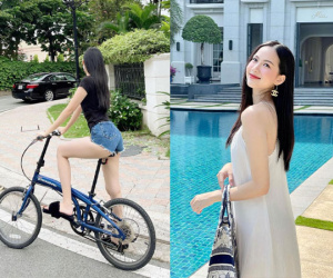 Diện quần ngắn đạp xe, hot girl Đồng Nai khoe vẻ đẹp chuẩn