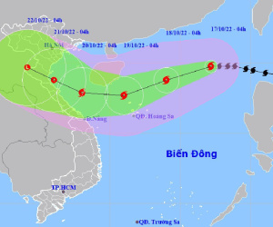 Bão số 6 (bão Nesat) giật cấp 14 quần thảo Biển Đông, sóng biển cao đến 10m