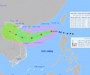 Bão số 6 giật cấp 14 và có khả năng mạnh thêm, còn cách Hoàng Sa khoảng 700km