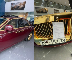 Lộ diện siêu xe Rolls-Royce dát vàng của ông Trịnh Văn Quyết trước giờ đấu giá