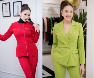 Hồng Diễm mặc màu nổi khác hẳn luật sư Phương 'Hành trình công lý'