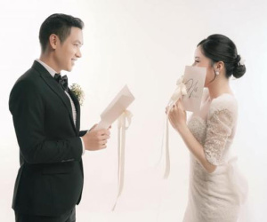Ca sĩ Duy Khoa bất ngờ tung ảnh cưới bên bà xã giấu mặt sau 1 lần đổ vỡ hôn nhân