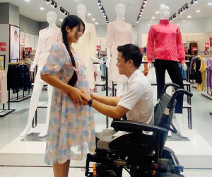 Chàng trai không chân khoe vợ mang thai, cộng đồng mạng thi nhau chúc mừng