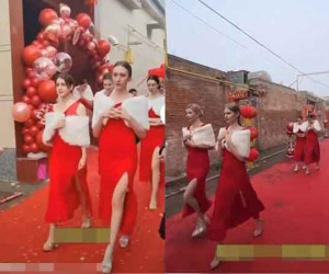 Nhà gái mời 8 người mẫu xinh đẹp làm phù dâu, dân mạng lo cho nghị lực của chú rể
