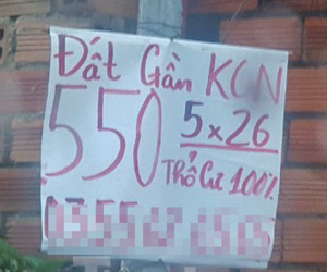 Môi giới tỉnh lẻ rủ nhau buôn đất giá rẻ gần KCN