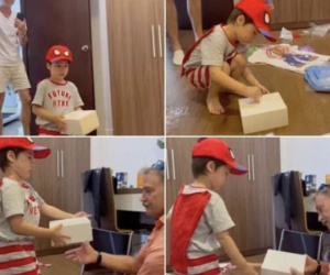 Phản ứng con trai Hoàng Oanh khi gặp lại ông nội sau nhiều ngày xa cách khiến ai nấy đều rưng rưng
