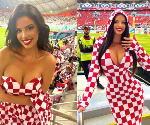 Nghịch lý cô người mẫu càng bị chê thì càng mặc thiếu vải ở World Cup 2022