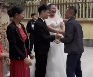 Bất ngờ danh tính cặp đôi gây bão khắp MXH vì đám cưới đũa lệch