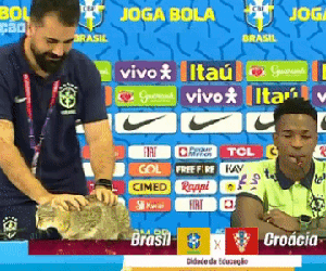 Thành viên tuyển Brazil gây tranh cãi với hành động ném con mèo trong buổi họp báo