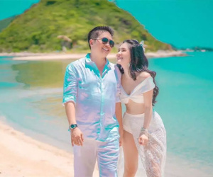 Kỷ niệm 10 năm ngày cưới, Đoàn Di Băng show ảnh siêu hở bên chồng