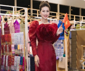 'Hoa hậu nghèo khó' Thiên Ân xách túi hiệu hơn 150 triệu đi công tác