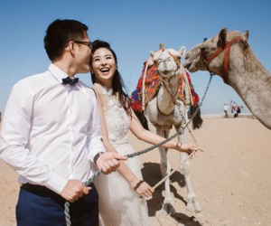 Hế lộ bộ ảnh cưới hiếm hoi của Hoa hậu Ngọc Hân và chồng tại Ai Cập