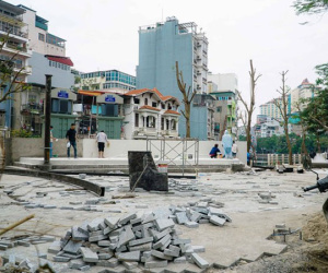 Gấp rút hoàn thiện tuyến phố đi bộ Trúc Bạch