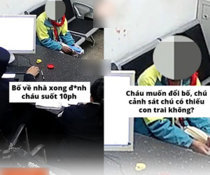 Bị bố 'dạy dỗ' suốt 10 phút, cậu bé 12 tuổi ấm ức chạy đến đồn cảnh sát báo án đòi đổi bố, nhân tiện hỏi chú cảnh sát 'có thiếu con trai không?'