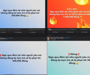 Xác minh thông tin 'Ngủ qua đêm tại nhà người yêu không đăng ký tạm trú sẽ bị phạt tới 300.000 đồng'