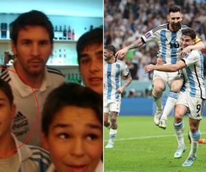 Bức ảnh Alvarez chụp với thần tượng Messi 10 năm trước lan truyền chóng mặt trên mạng xã hội