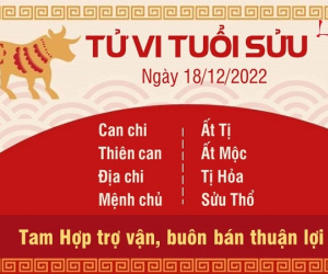 Tử vi Chủ Nhật ngày 18/12/2022 của 12 con giáp: Sửu đón tài lộc, Dần đề phòng tiểu nhân
